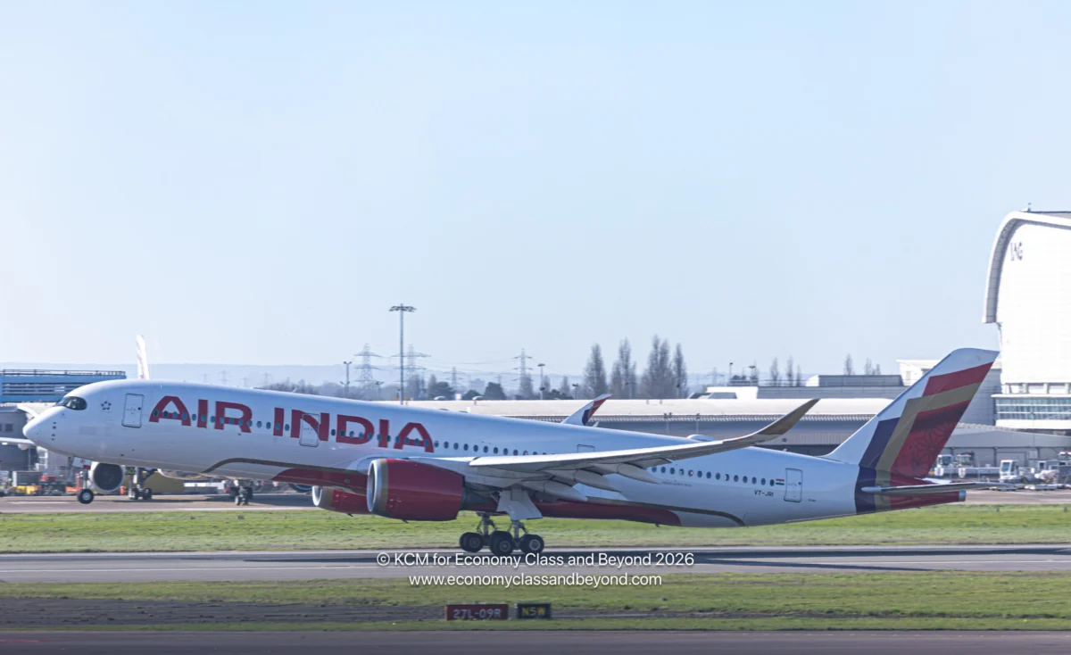 Airplane Art – Air India Airbus A350-900 taking off from London Heathrow Airport