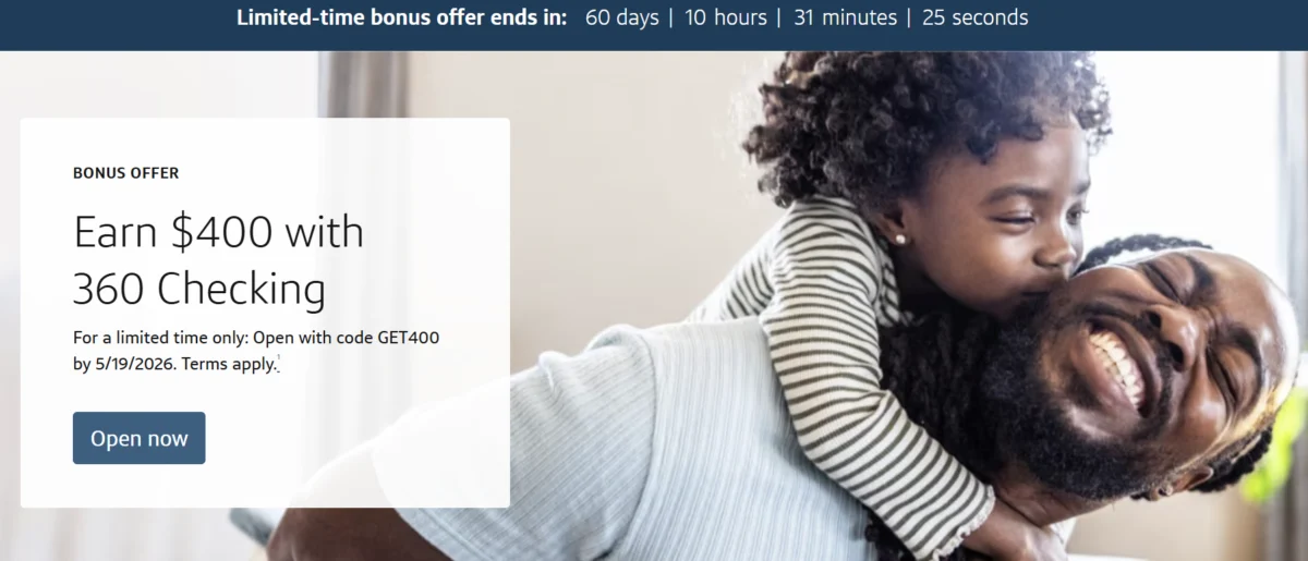 Capital One Offers Targeted 400 Dollar Bonus for Current Customers Opening 360 Checking Accounts