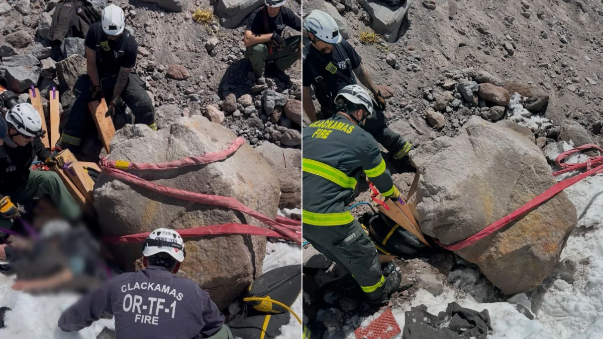 Massive Rescue Operation Saves Climber Trapped Under Eight Ton Boulder on Mount Hood