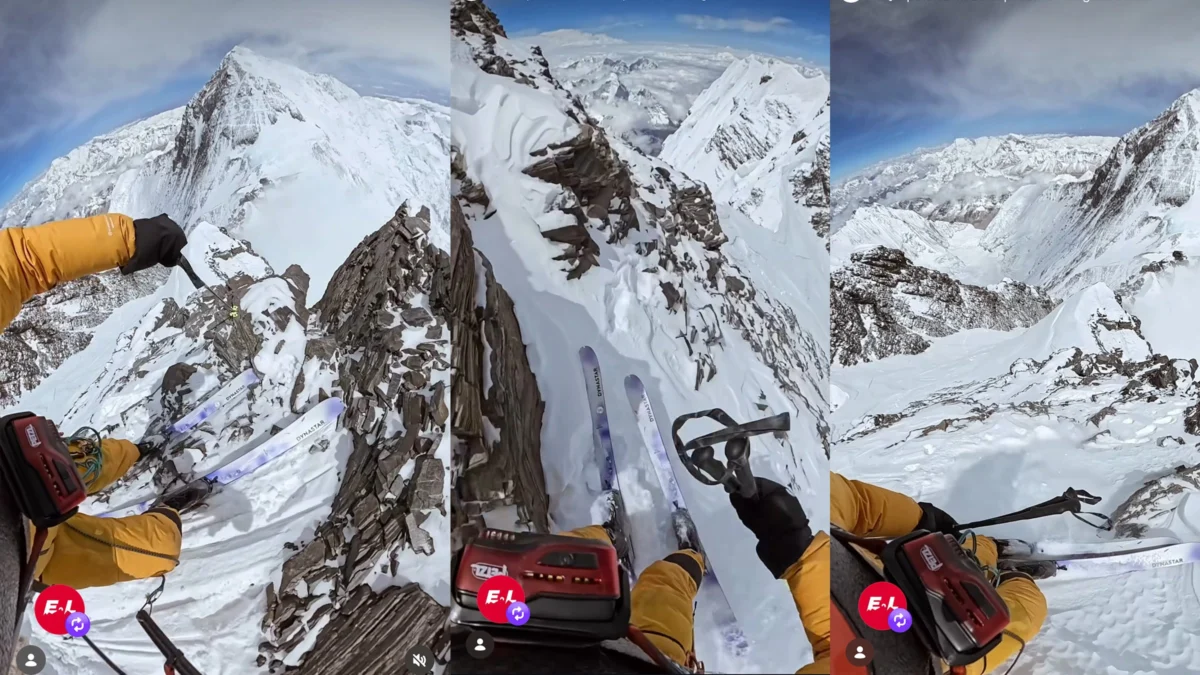 Polish Ski Mountaineer Bartek Ziemski Completes Historic Oxygen-Free Ski Descent of Lhotse from Summit to Base Camp