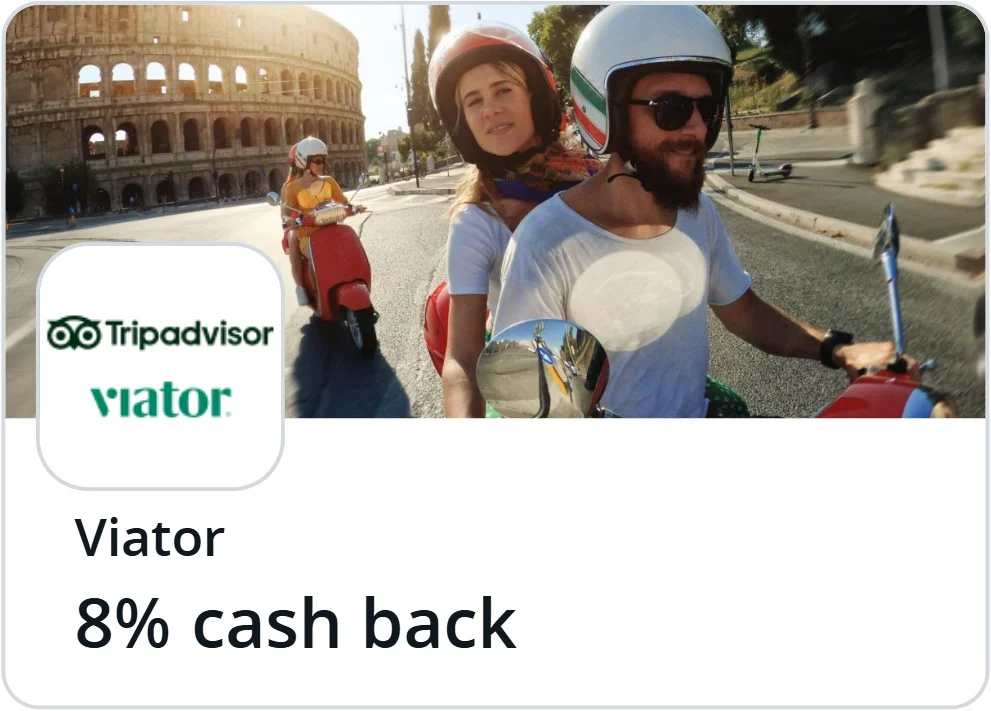 Chase Bank Offers Targeted 8% Statement Credit for Viator and TripAdvisor Experiences Bookings