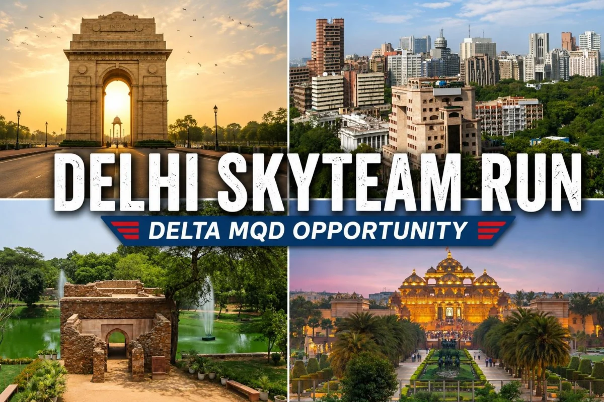 SkyTeam Sampler San Francisco to New Delhi Delta MQD Run via KLM and Air France