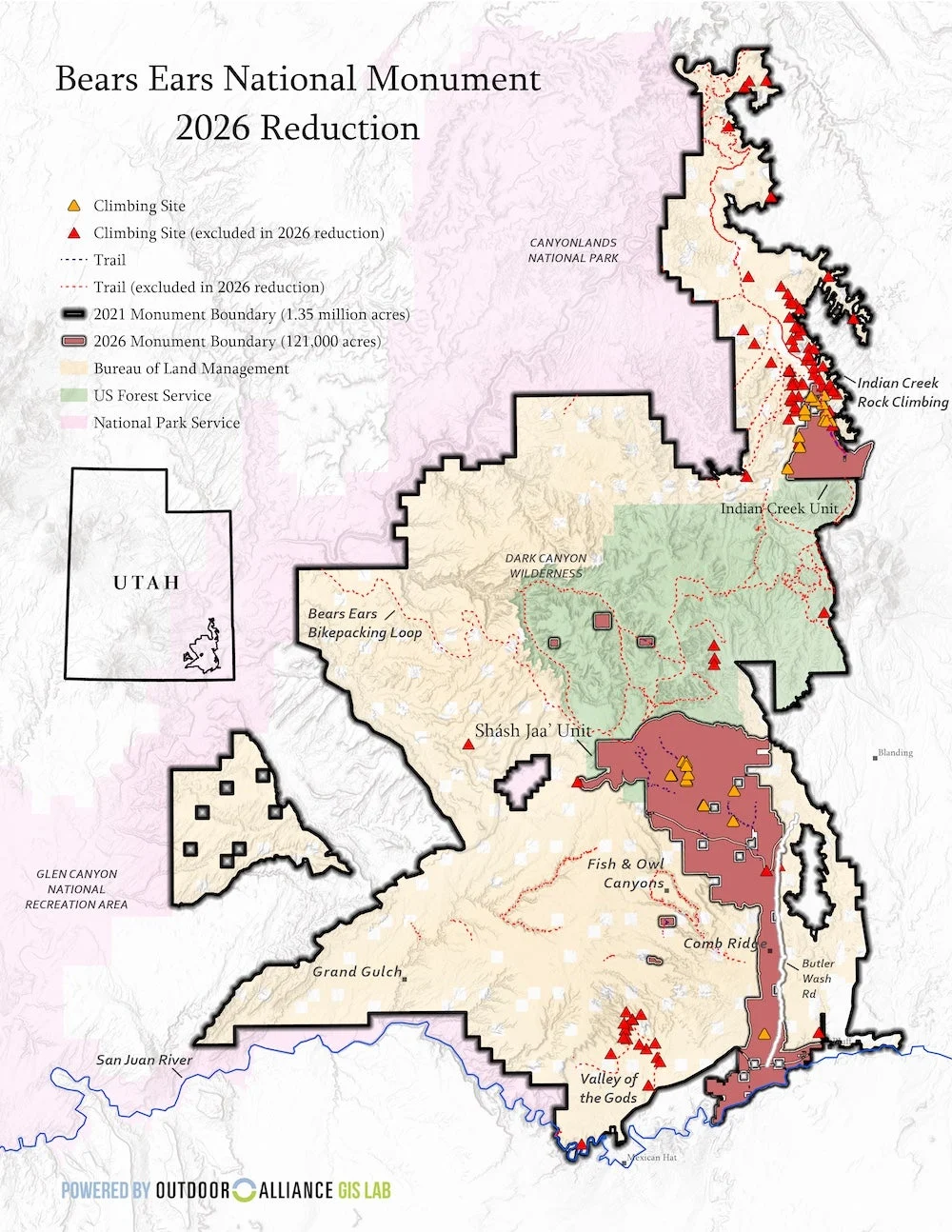 Federal Government Removes Tribal Seals from Bears Ears National Monument Signs Following Massive Boundary Reductions