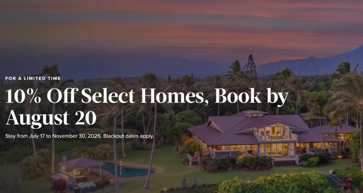 Homes and Villas by Marriott Bonvoy Launches 10 Percent Discount Promotion for Multi-Night Stays Through 2026