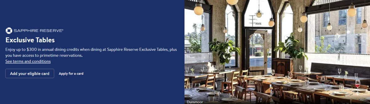Major Revisions to Chase Sapphire Reserve Exclusive Tables Benefit Include Significant Network Expansion and Unexpected Removals